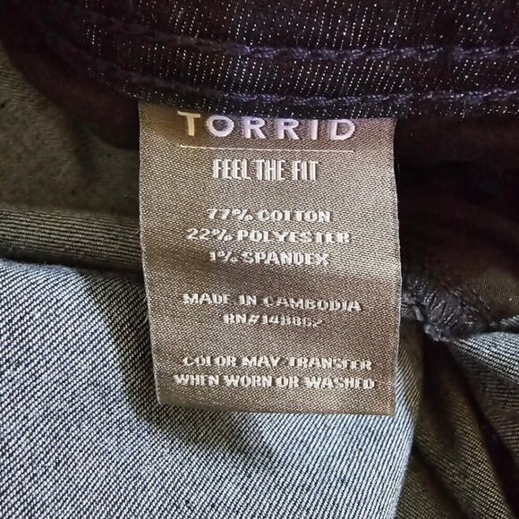 Torrid Luxe Slim Boot Cut Super Stretch Mid-Rise Jean Sz 22XS - Picture 10 of 12